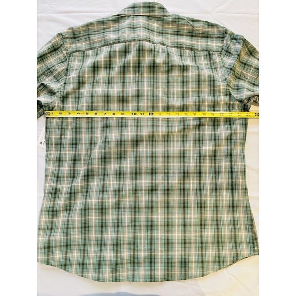 NWT! Wrangler Mens Slim Fit Long Sleeve Woven Shirt Plaid Size L Cowboy Wash - Picture 5 of 7